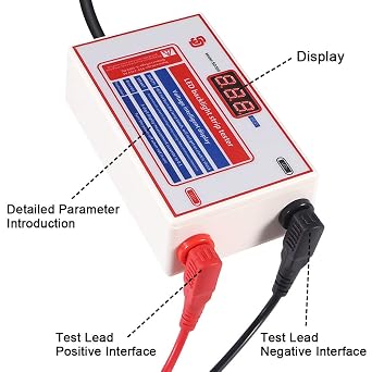 LED Light and TV Backlight Tester,LED Strip Lamp Beads Repair Testing Tool with Gold Plated Pin and Power Cable 0-300V Adaptive Voltage, Suitable for All LED Beads TV Computer Laptop Light Repairs