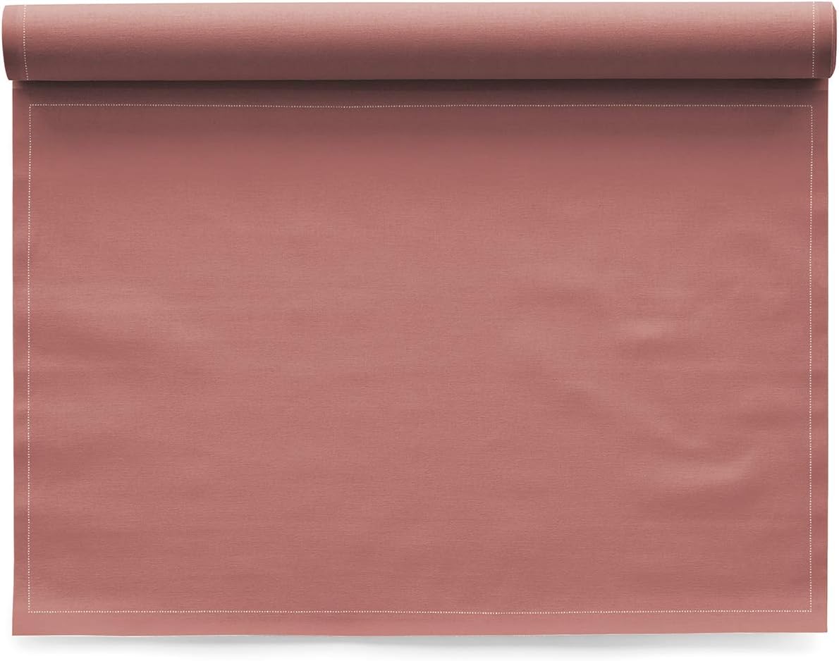 MY DRAP Washable and Reuseable Cloth Placemat - 17.7 x 12.6 in (12 Per Roll, Cotton Dusty Pink)