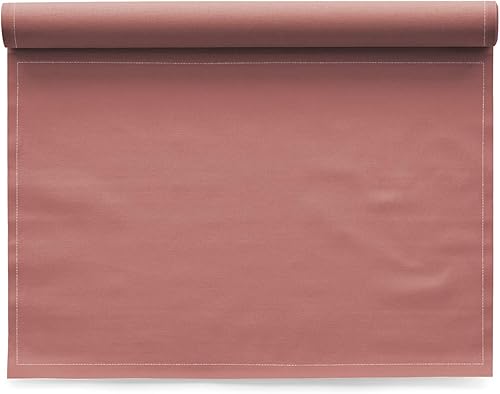 MY DRAP Mantel individual de tela lavable y reutilizable, 17.7 x 12.6 pulgadas (12 por rollo, algodón rosa polvoriento)