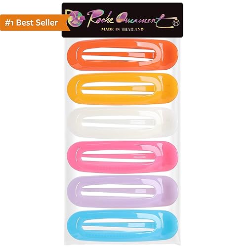 Miniatura 5 de RC ROCHE ORNAMENT 6 pinzas para mujer, diseño de pico de pato clásico, pinzas ovaladas para decoración de cabello, agarre firme, accesorio de
