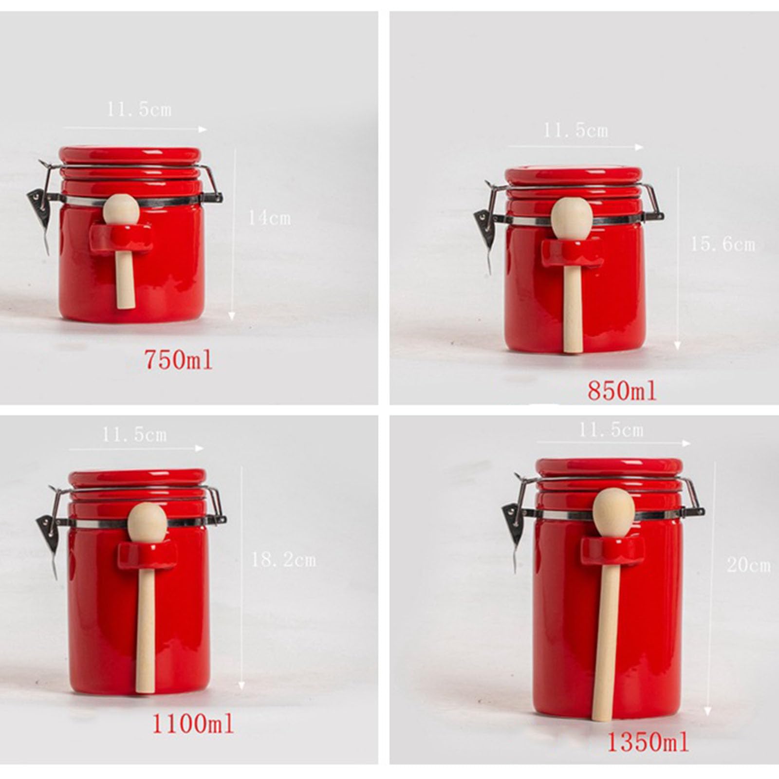 Kaffeedose Luftdicht Set, Kaffeebohnen Behälter Aus Edelstahl, Bohnen Vakuum Kaffee Dose, Luftdichte Edelstahl Für Tee Nüsse,Rot