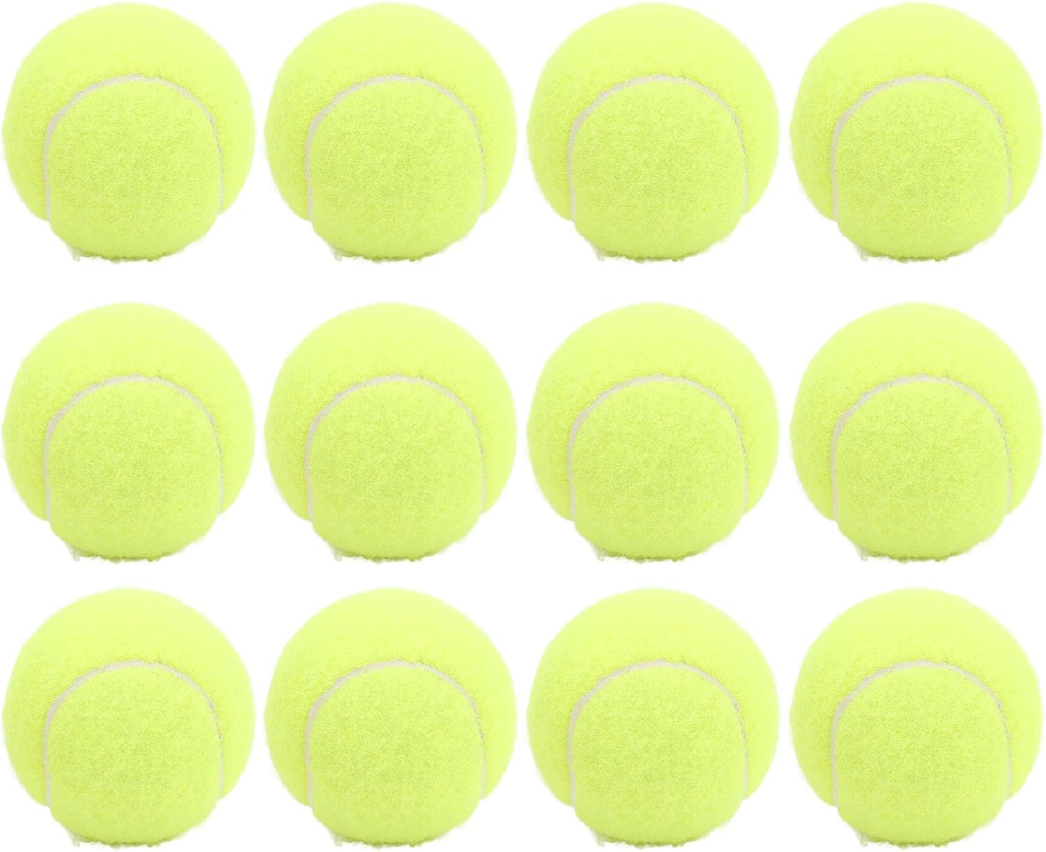 12 Pack Advanced Tennis Ball Practice Balls, Rubber Felt Pressure Training Tennis Balls with Storage Bag for Beginner Training