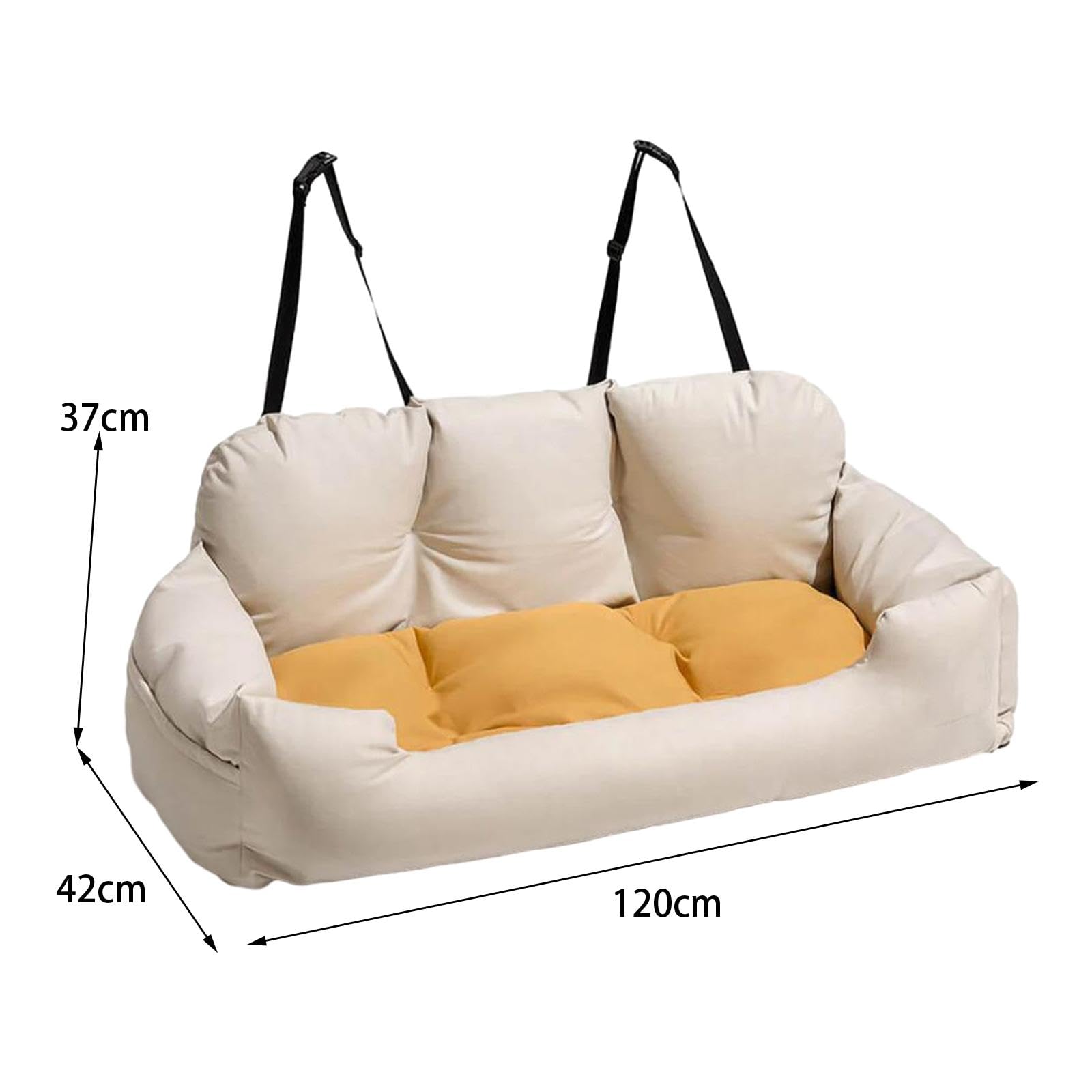 Asiento Elevador para Mascotas, Asiento de Coche para Perros, Cama Suave Antideslizante para Perros, Grande, para Perros, Gatitos,