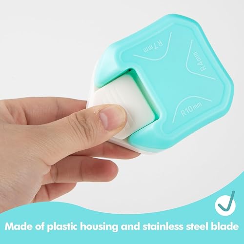 Miniatura 4 de LOVEINUSA Perforadora de esquina, 3 en 1, cortador de esquina para manualidades de papel, proyectos de bricolaje, álbumes de recortes, tarjetas de