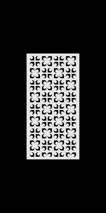 VIMA (Partisan) Decorative Wall Panel - 48 L x 24 W x 3/8 H, White Color PVC Board Panel with Private Screen Fence Design for Home Renovation & Wall Decor