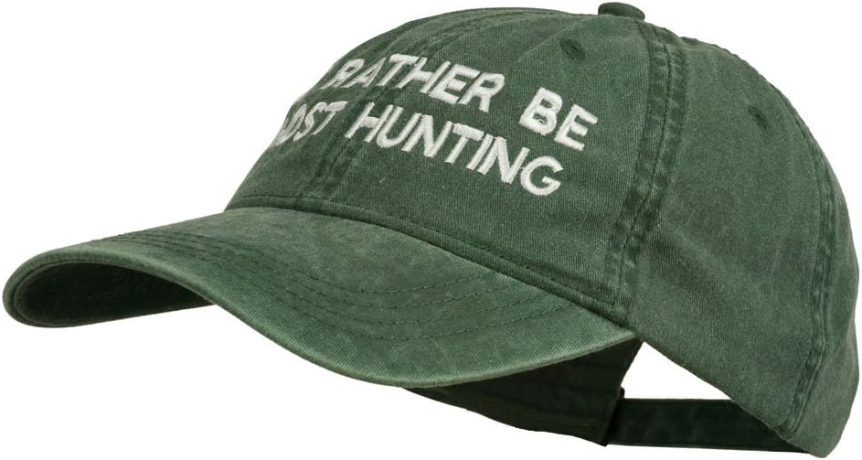 e4Hats.com I'd Rather Be Ghost Hunting Embroidered Washed Cap