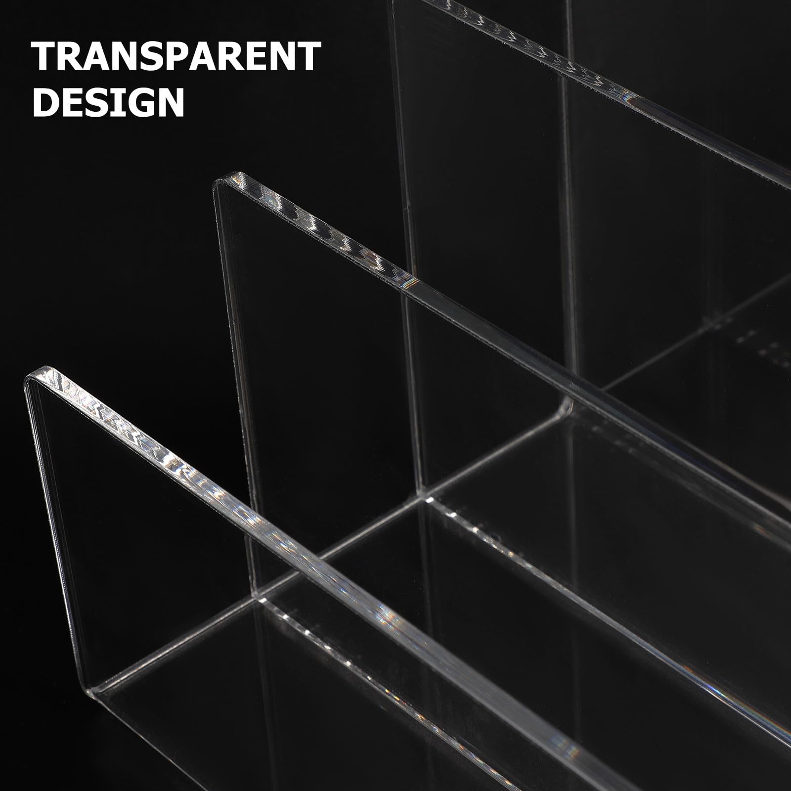 ULTECHNOVO Soporte Organizador de Archivos de Oficina Transparente de Acrílico, Sujetalibros Multifunción de 3 Compartimentos para Documentos, Revistas y Libros, Expositor Compacto