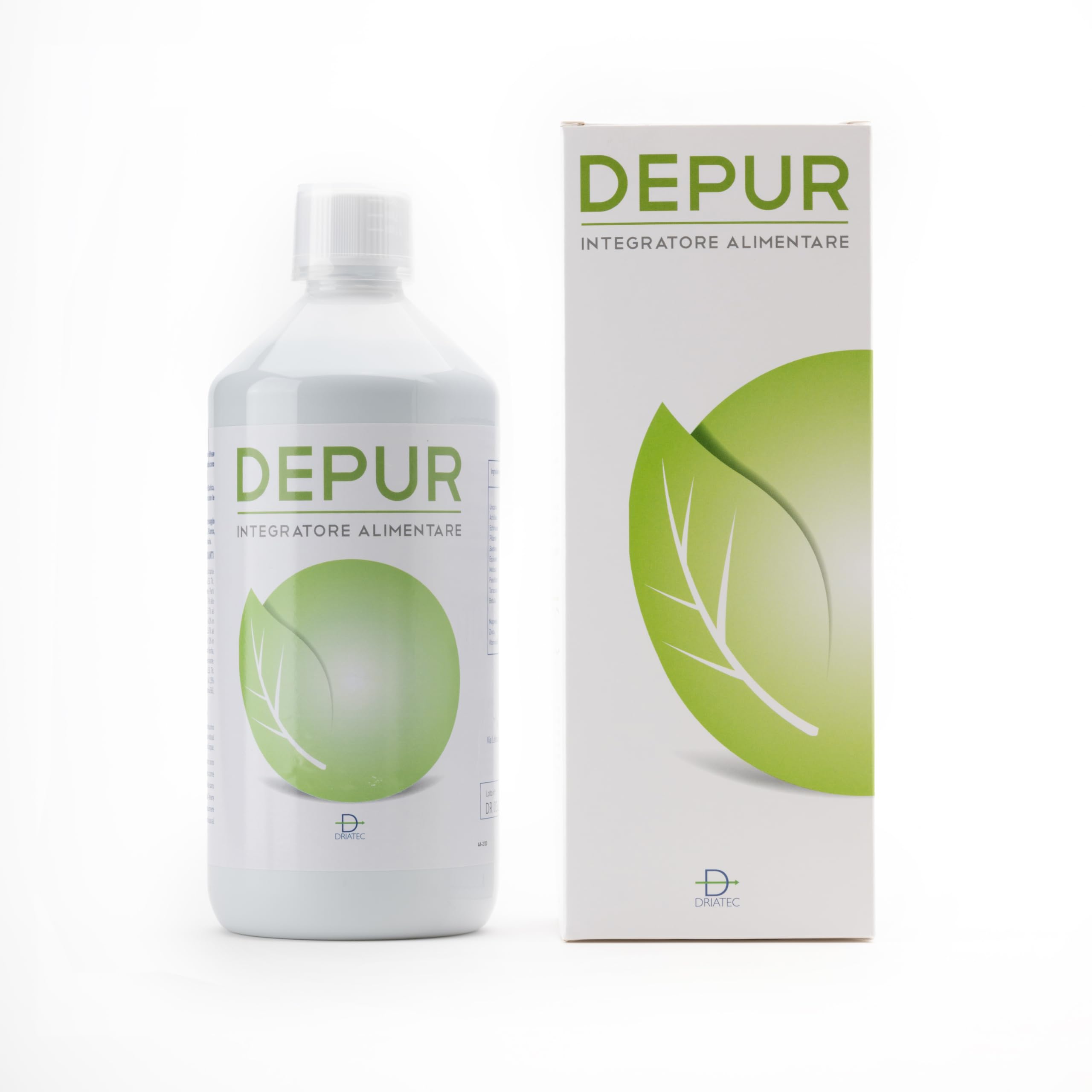 Depurativo Forte con Tarassaco Betulla Bardana e 10 Estratti Vegetali, Integratore Liquido per Ritenzione Idrica Drenante 1 Litro Depur Driatec