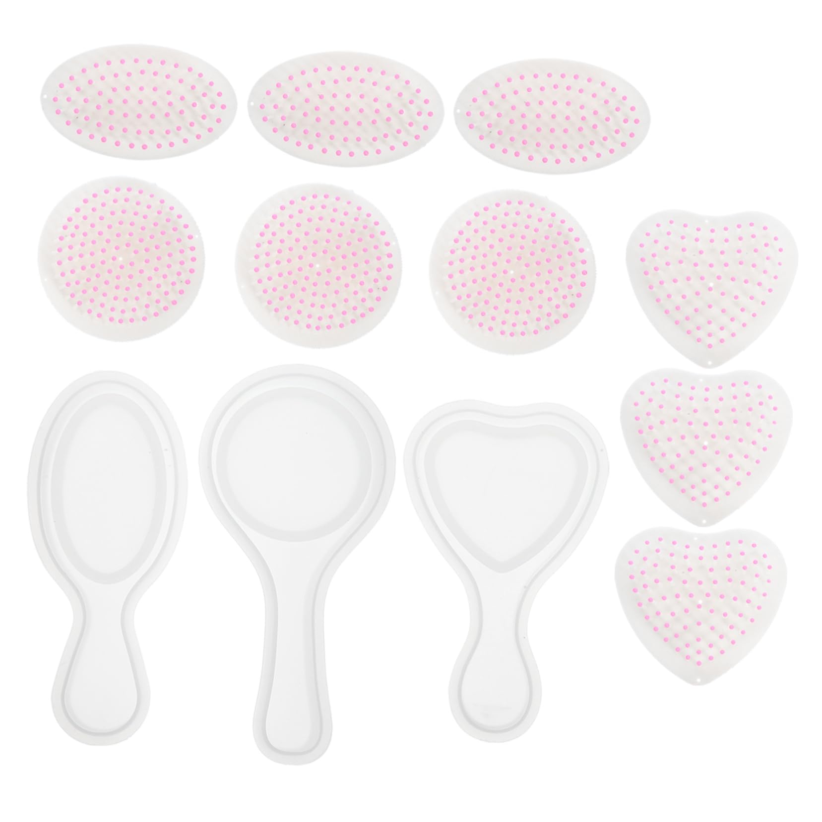 NUOBESTY 48pezzi Mold Per Pettini Silicone Per Epossidica Stampo Flessibile Per Creazioni Facile Da Sformare e Riutilizzabile Per Realizzare Pettini Creativi