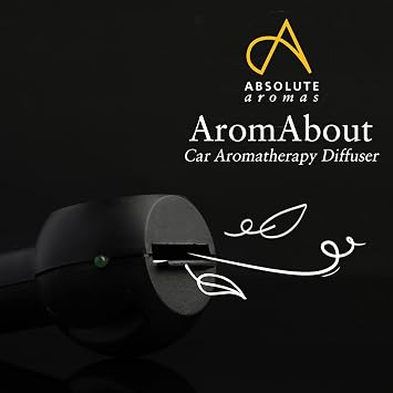 Absolute Aromas Aromabout Car Diffuser, Plastic, Black, 9 x 7 x 2 cm