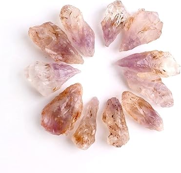 SaditY Health & Household 1Lot Natural Auralite-23 Rare Purple Titanium Quartz Rough Stones Point Pendants Raw Crystals Black Hairstone Healing Color Purple Auralite 23, Size 30g