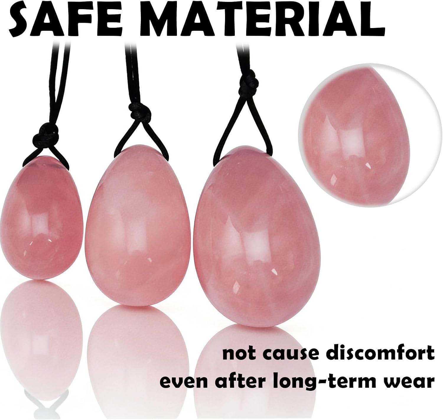Large Anal Egg Vaginal Eggs Ball Women Vaginal Spreader Anal Eggs Massage Stone Butt Plug Spreader Toy Big Anal Bead Ball Set Plug with Pulling Rope for Men Women Couples Adult Sex Toy 3pcs