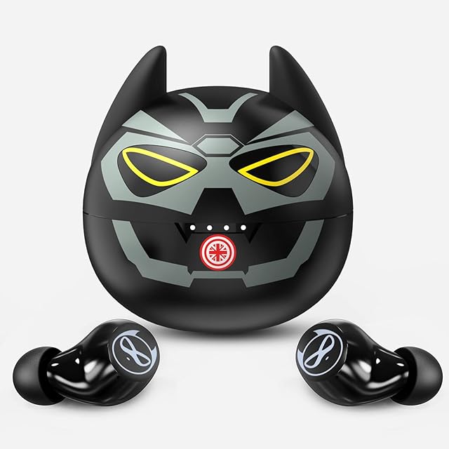 Kids Wireless Earbuds XZC Cute Design Sport Wireless Earbuds for Kids Adult Waterproof Ear Pods Wireless Earbuds with Microphone for Small Ears (Mech Warrior)