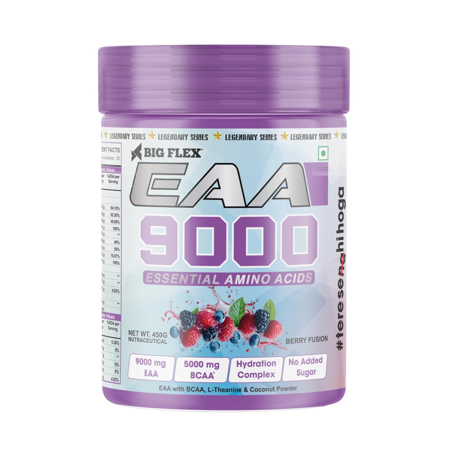 Bigflex EAA 9000 (Essential amino acids) - (Berry Fusion) - 450gm - 30 Servings-image-31