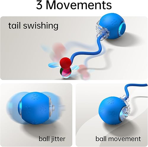 Miniatura 3 de Juguetes interactivos para gatos de interior  Juguete para gatitos con cola rápida 2.0, juguetes automáticos para gatos adultos aburridos de