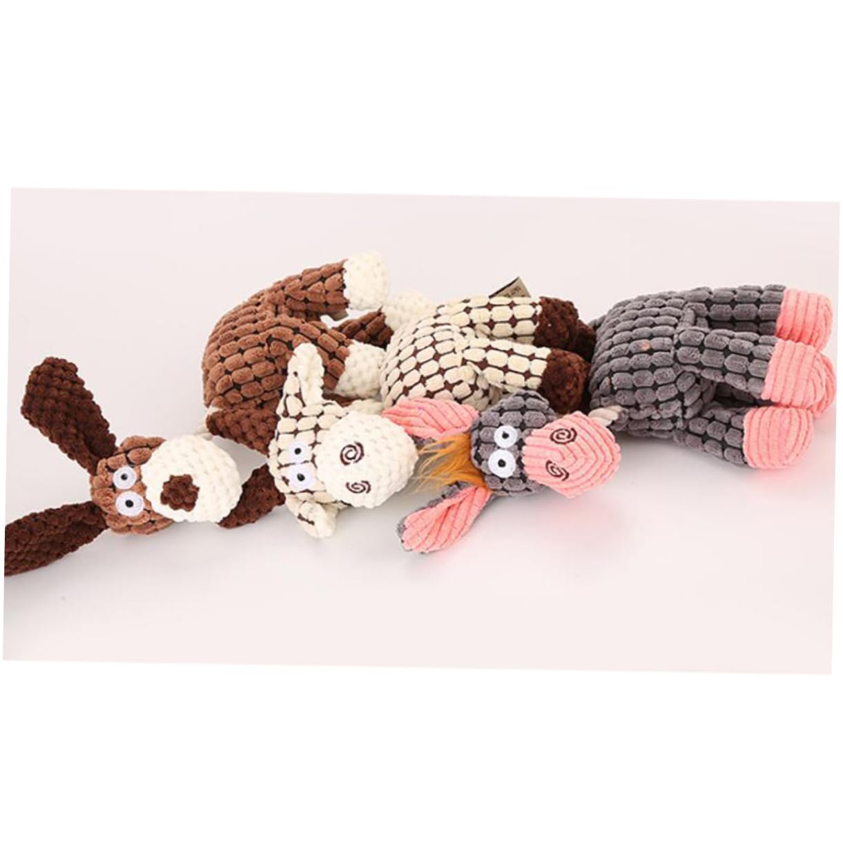 BESPORTBLE 3 Piezas Juguete de Peluche para Mascotas Juguete de Peluche para Perros Juguetes para Masticar Cachorros Juguetes para Perros pequeños Juguete Indestructible morder Burro