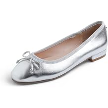 FEVERSOLE Womens Square Toe Low Heel Bow Tie Dress Pump Shoes