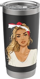 Austrian Flag Outfit for Women Blond Souvenirs Austria Stainless Steel Insulated Tumbler
