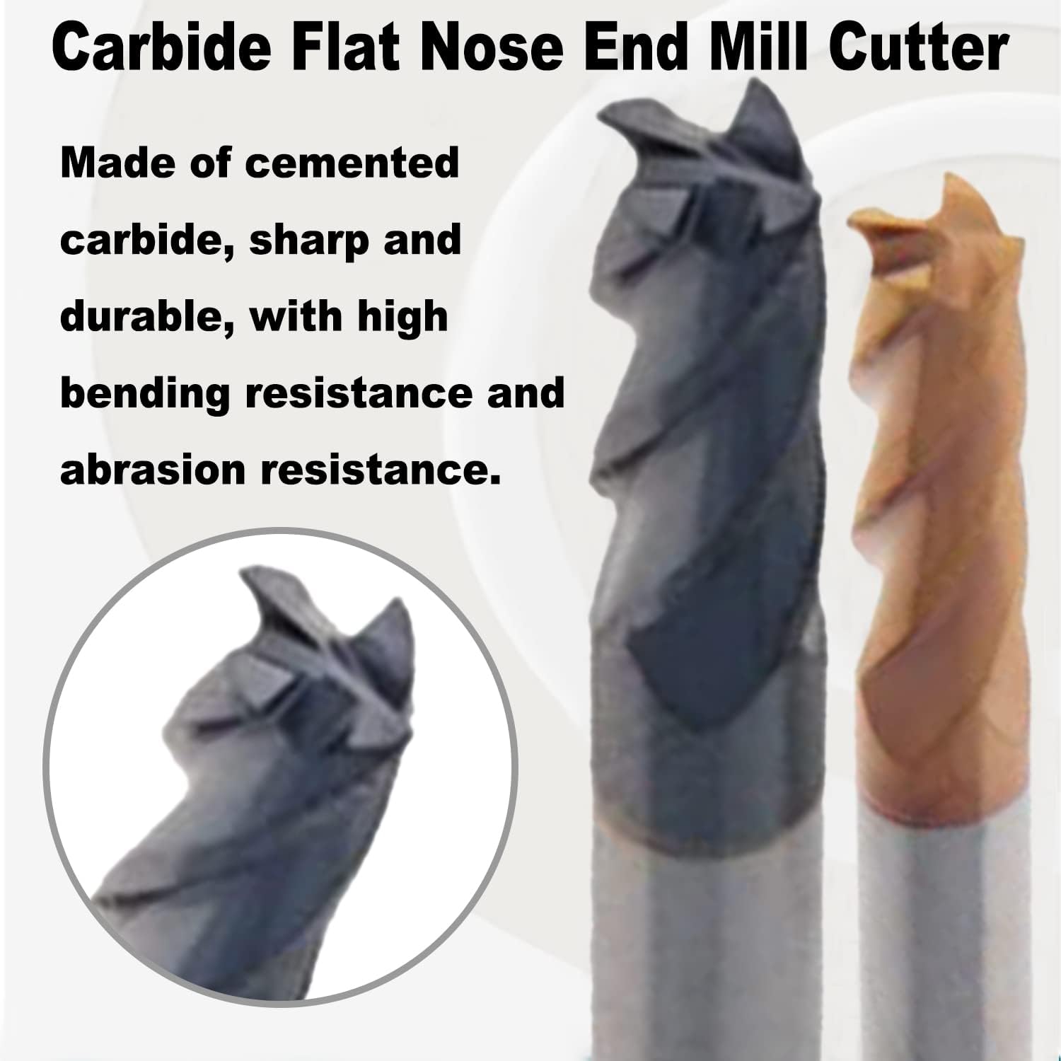 Utoolmart Carbide Flat Nose End Mill Cutter, CNC Router Cutter, 3mm Cutting Dia, 4 Flute End Mill Cutter CNC Router Bits, Spiral Drill Bit Straight End Mill Cutter, 1 Pcs