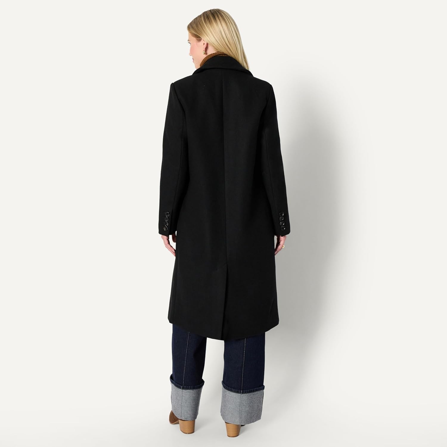 Amazon Essentials Women's (Demi's Pick) Relaxed-Fit Double-Breasted Wool-Blend Longline Coat - Image 3