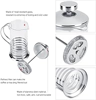 Vista 6 de Prensa francesa Cafetera de acero inoxidable Cafetería de vidrio Filtro francés Té Cafetera Prensa émbolo