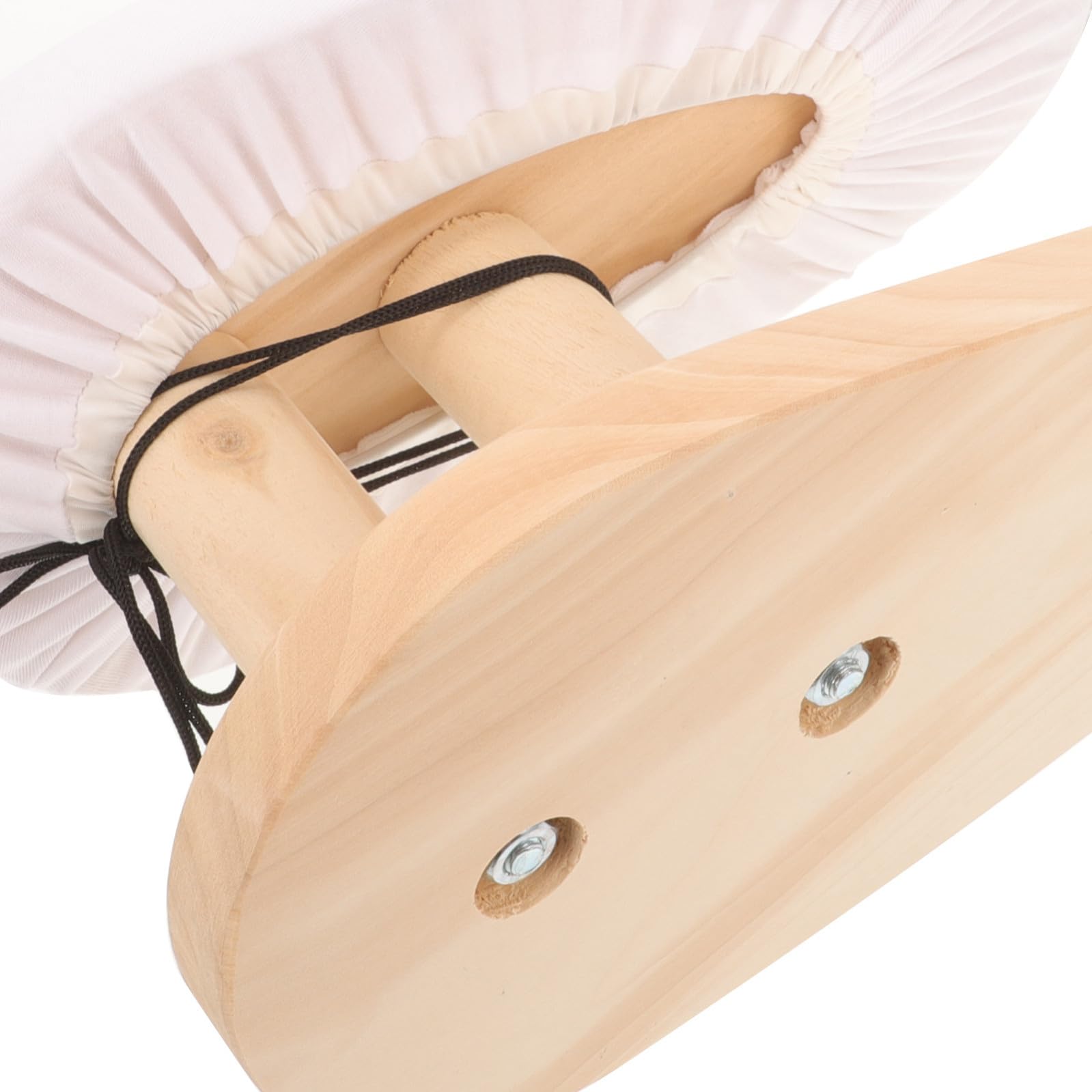 UKCOCO Asse da Stiro Sgabello Professionale Multifunzionale in Legno Rivestimento Design Pratico e Compatto per Stirare Vestiti e Maniche per Uso Domestico