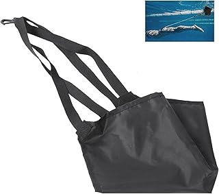 Yosoo Health Gear Swimming Resistance Belt, Swim Parachute Resistance Training Swimming Strength Training Resistance Belt with Mesh Pocket for Adults Children (Large Black)