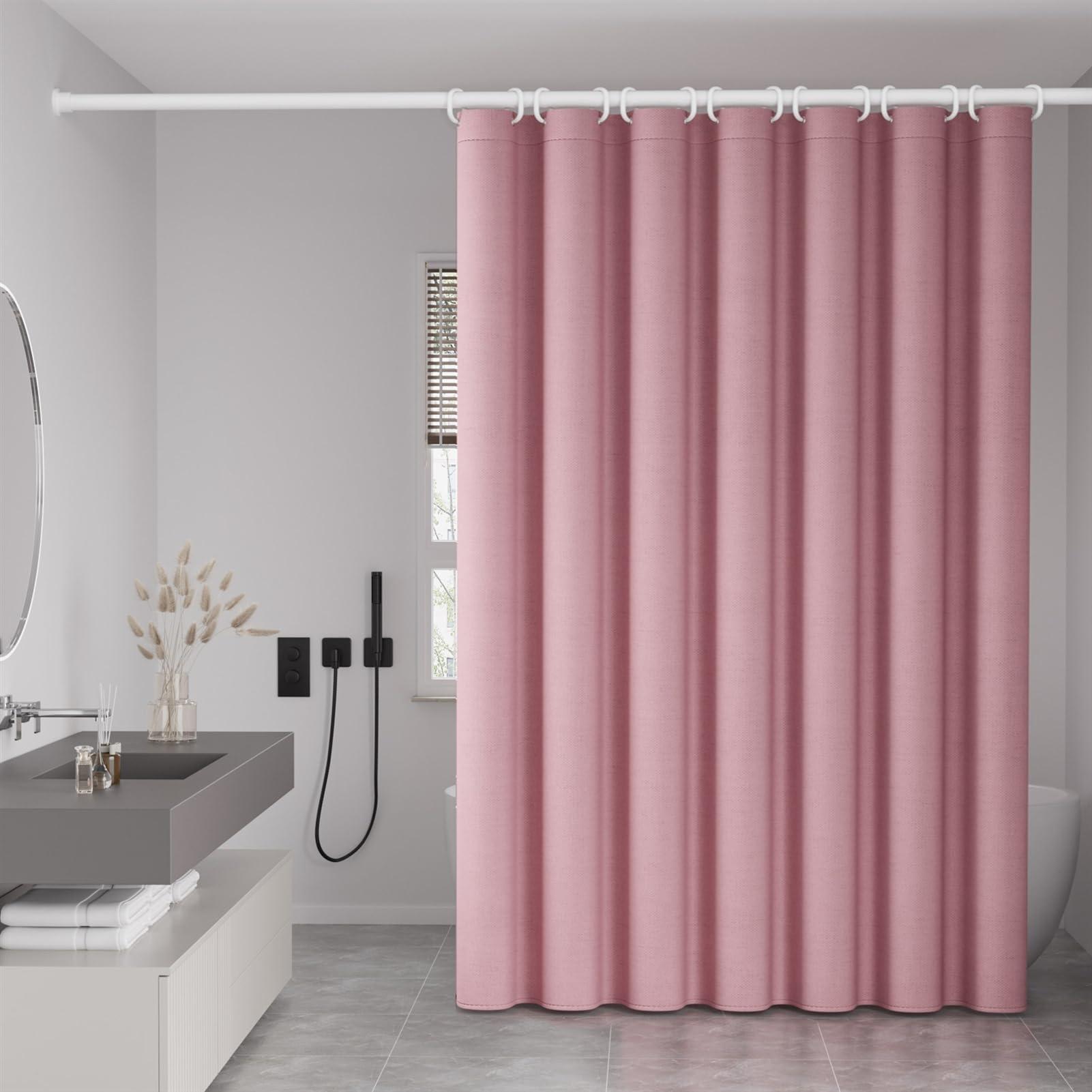 Tissu de lin anti-moisissure lavable pour protection de douche