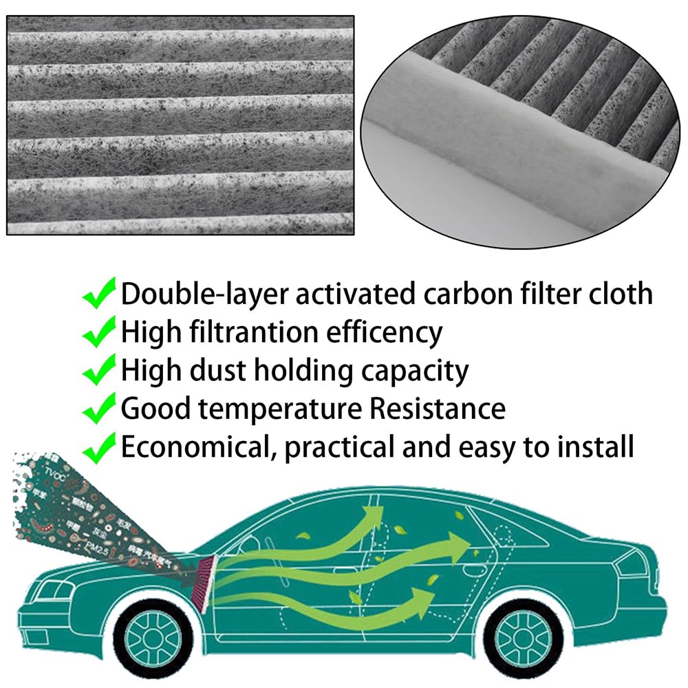 Filtro Abitacolo per Honda CR-V Civic 1.5L Turbo Engine 2017-2020, Filtro Aria abitacolo Auto 17220-5AA-A00/80292-TF0-G01
