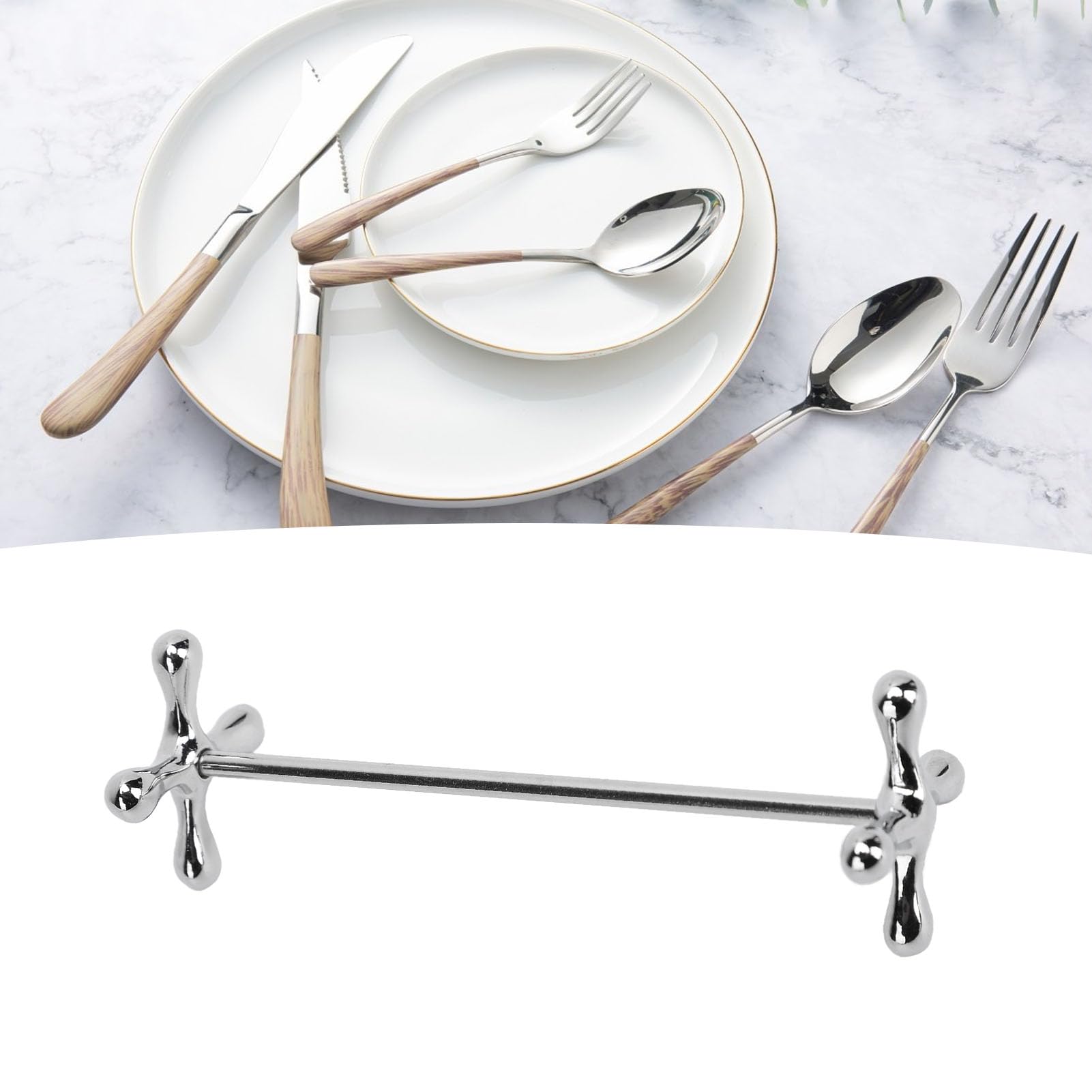 Set Di 4 Poggia-Bacchette In Acciaio Inox – Multifunzione Per Bacchette, Coltelli E Cucchiai, Antiscivolo, Facile Da Pulire
