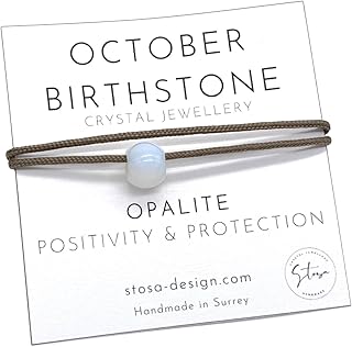 October Birthstone Crystal Bracelet - October Birthday Gift - October Bracelet - October Crystal Bracelet - Opalite Bracelet - Unisex