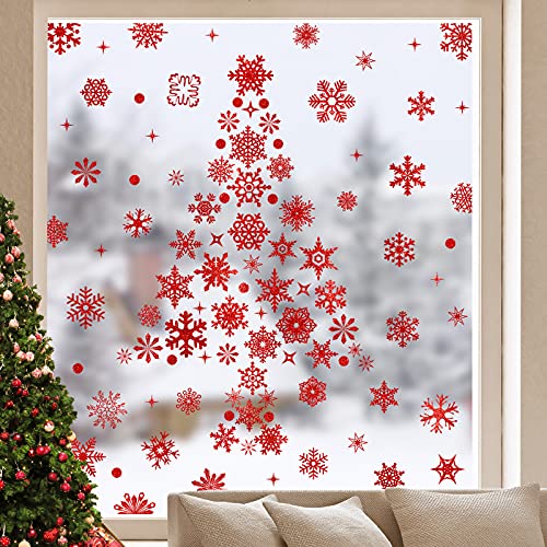 image for AM AMAONM  Amaonm Removable 93PCS Christmas Static Glitter Snowflake W