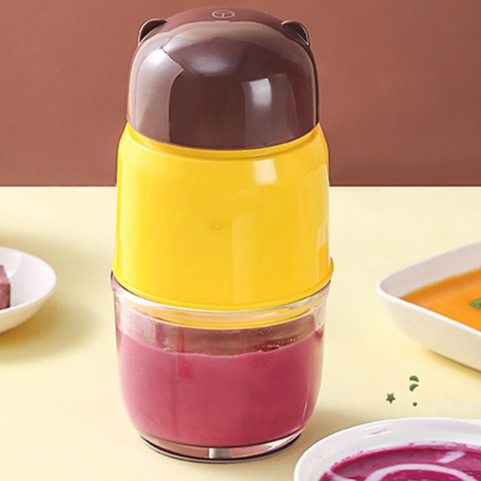 procesador de alimentos para niños – Procesador de alimentos automático multiusos | Fabricante de alimentos portátil desmontable, lindo procesador de alimentos para puré de frutas, puré de