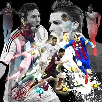 Amazon | メッシ vs クリスティアーノ・ロナウド 海外サッカーアート