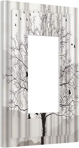 Miniatura 125 de Puerta de castillo de madera de mediados de siglo, estilo griego, cubierta de interruptor de luz de palanca individual, placa decorativa de pared