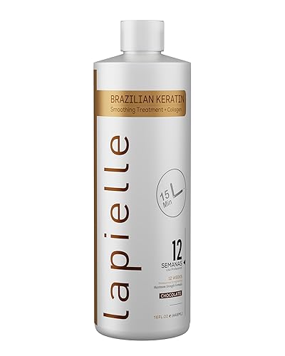 Lapielle - Queratina brasileña con aceite de argán, para cabello seco y dañado, solo uso profesional (16 onzas líquidas).