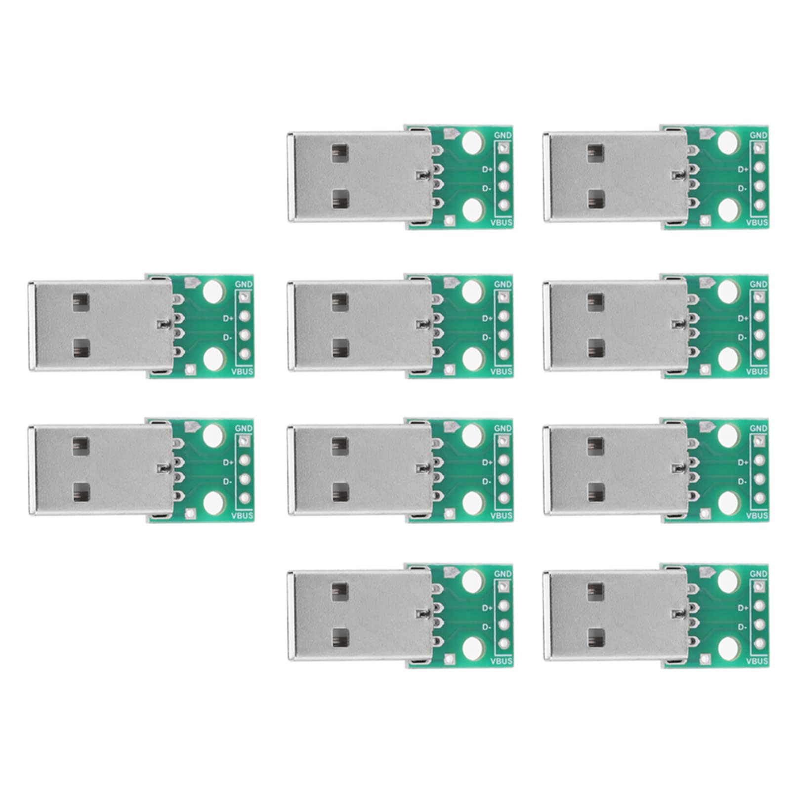 USB typ A męski na DIP płytka przyłączeniowa 10 sztuk wysokiej jakości 4-pinowe rozstaw 2,54mm dla majsterkowiczów projektów elektronicznych projekt płytki prototypowej zasilacz