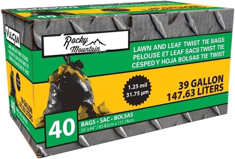 Rocky Mountain Goods STRONG Lawn and Leaf Bags 40 Count