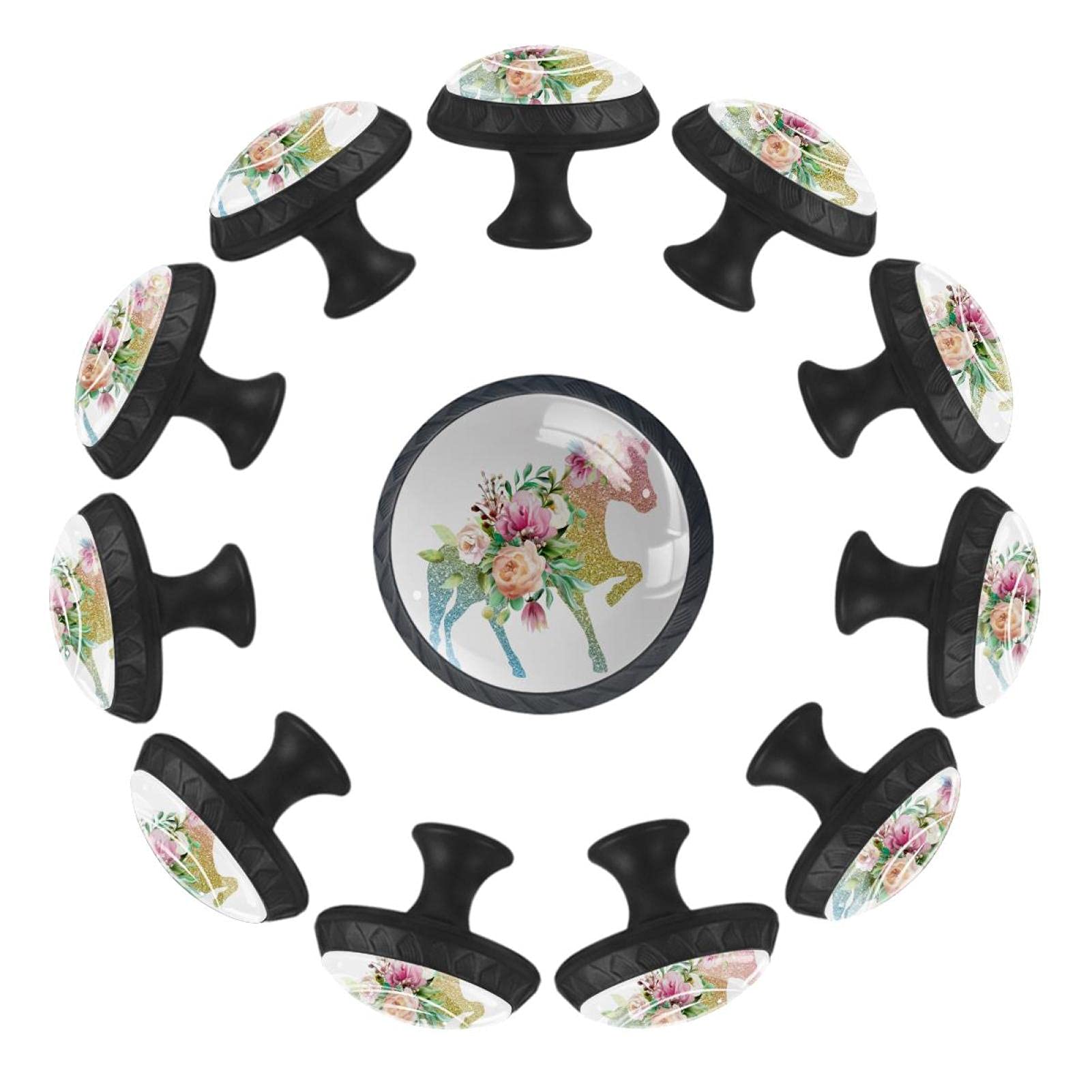 Boutons de tiroir licorne fleur 35 mm pour réparer et embellir une commode de chambre enfant