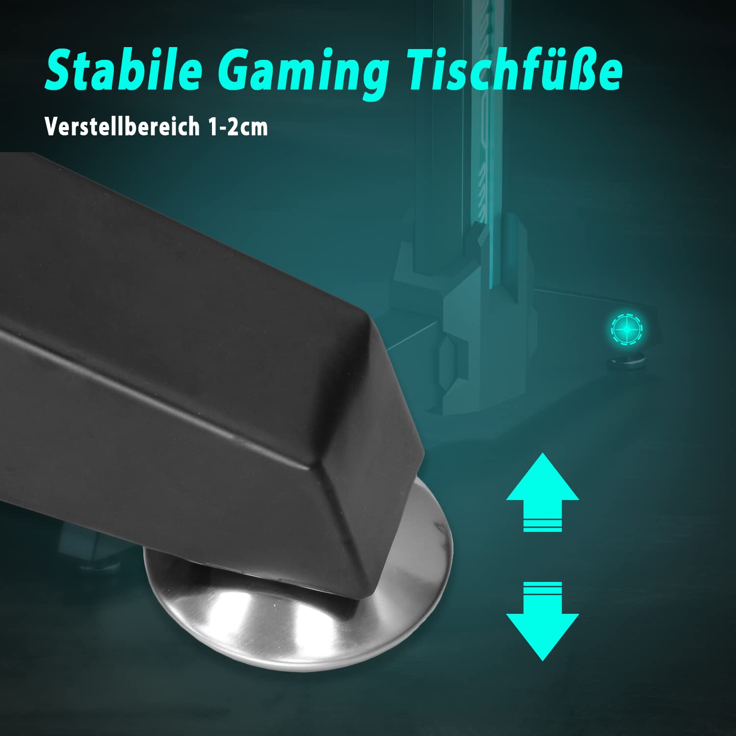 SONNI Gaming Tisch mit LED,140cm großer Oberfläche/PC Tisch/Gaming Desk,2-3 Monitore aufstellbar mit Mausunterlage,Getränkehalterung und Kopfhörerhaken