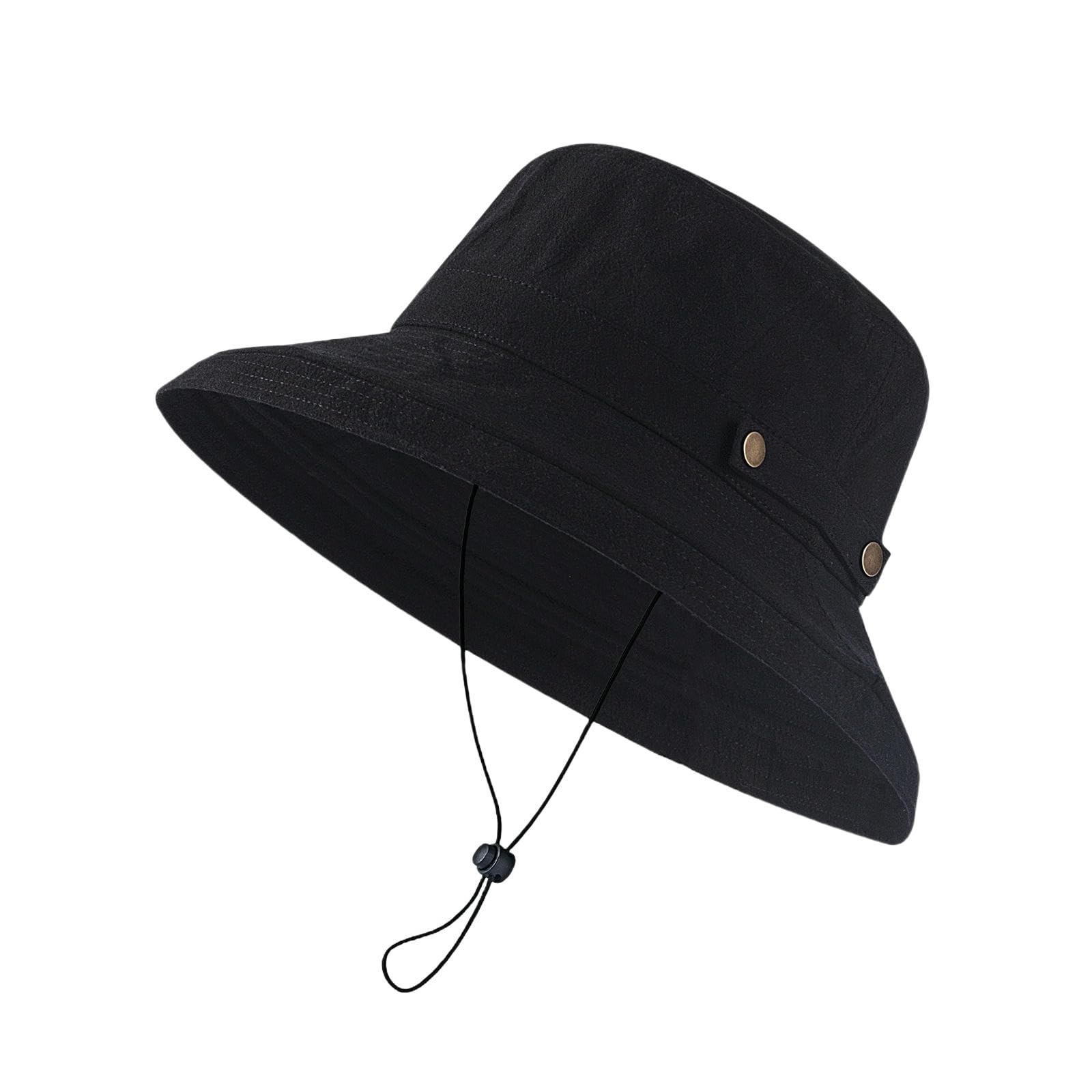 Bob femme noir chapeau de soleil pliable réglable pour l'extérieur