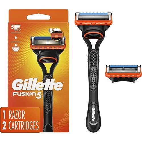Gillette Fusion5 Razor for Men, Handle + 2 Razor Blade Refills