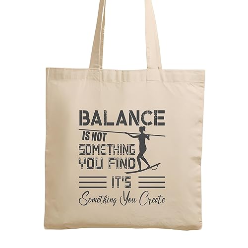 Create Balance for Athletes Who Walk on Ropes with Slackline Gift White Multicolor Canvas Tote Bag