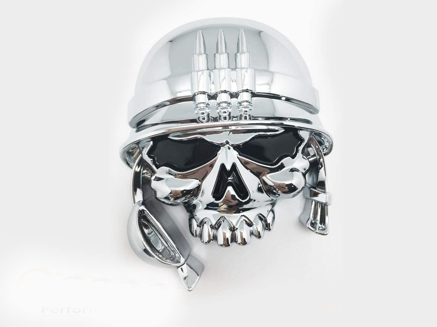 Truck or Car Stickers That Feature Custom Chrome Decal of Army Soldier Skull