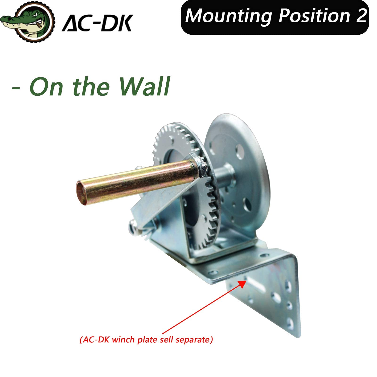 ACDK 1600 lbs Heavy Duty Hand Winch with Nylon Strap and Safety Pawl
