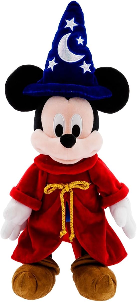 Disney Store Unisex-Children Fantasia Collection: Sorcerer Mickey Mouse Plush - Soft & Cuddly Toy - Ideal for Fans & Kids - 12 Inches