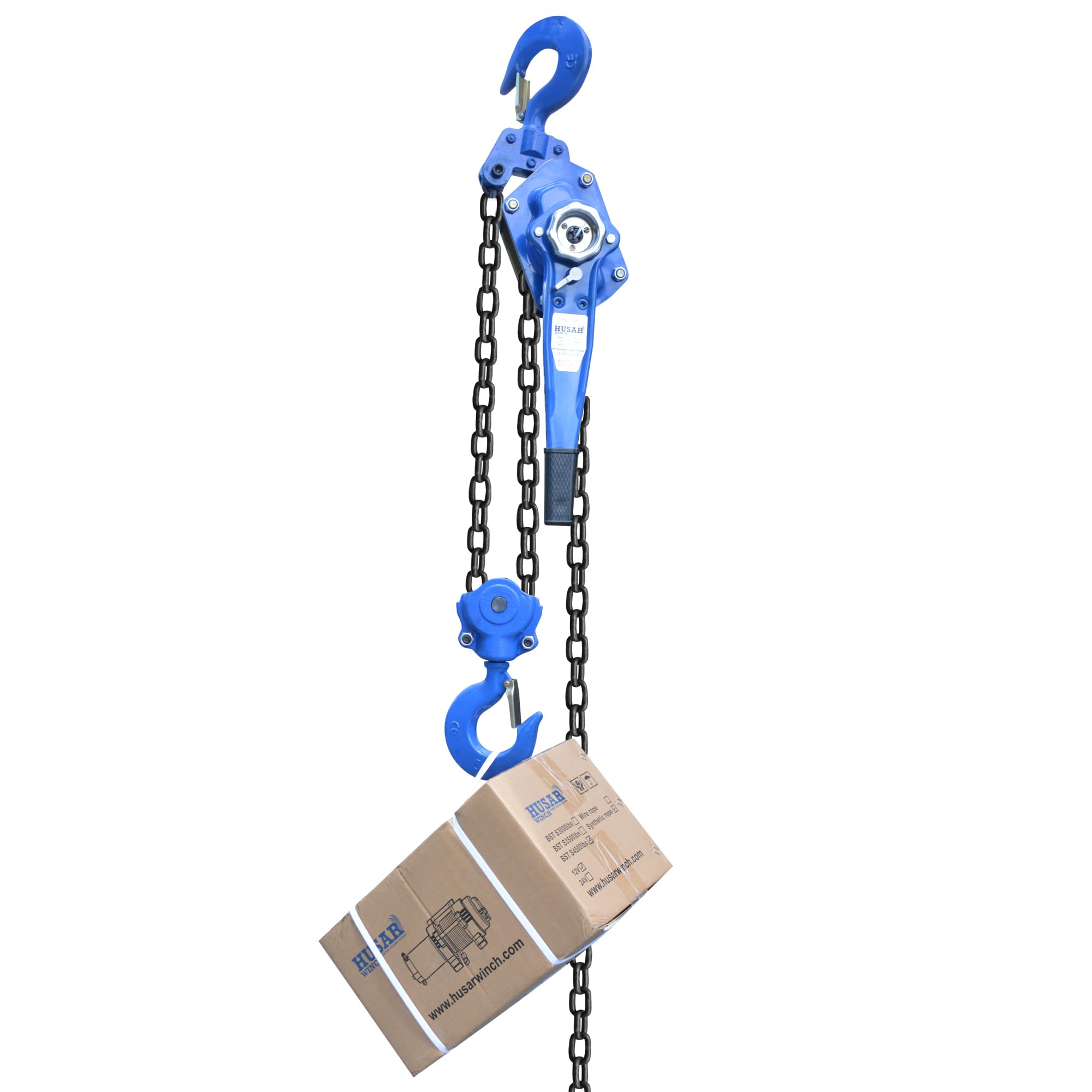 Kettenzug Handseilwinde 1.5T 3M, Vollverzinkte Kette, 1500 kg (3300 lbs) Tragkraft Flaschenzug Seilzug Hebezug Ratschenzug, 3 Meter Kette, Kettenblockaufzug