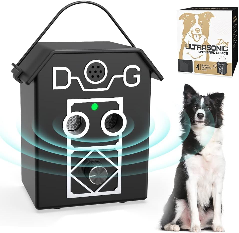 Anti Barking Device, Dog Barking Control Devices with 3 Adjustable Level Up to 50 Ft, Dog