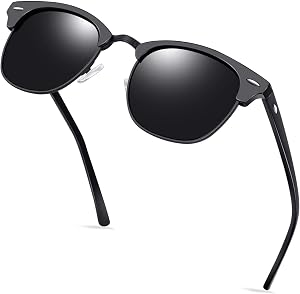 KANASTAL Polarized Sunglasses for Men Women UV400 Protection Classic Semi Rimless Sun Glasses for Fishing Driving
