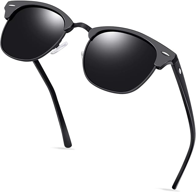 KANASTAL Polarized Sunglasses for Men Women UV400 Protection Classic Semi Rimless Sun Glasses for Fishing Driving
